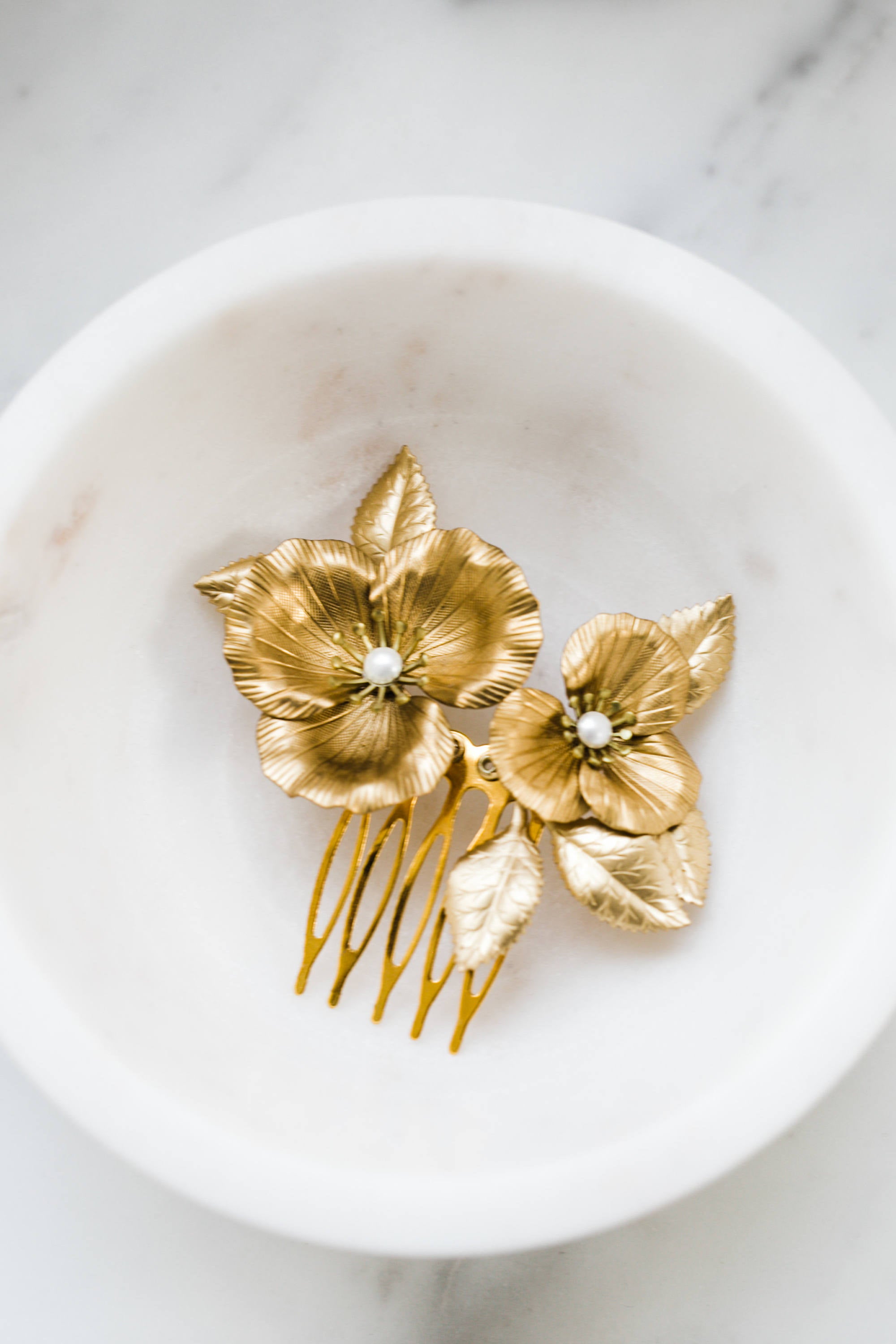Gold Flora Comb  by Anna Marguerite
